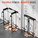 GOIMU WM3-V4 Folding Squat Rack, Wall Mounted Power Rack with Dual Independent Pulley System, Functional Trainer with 5 Adjustable Function Modes for Space Saving (WM3 Folding Cage Black)