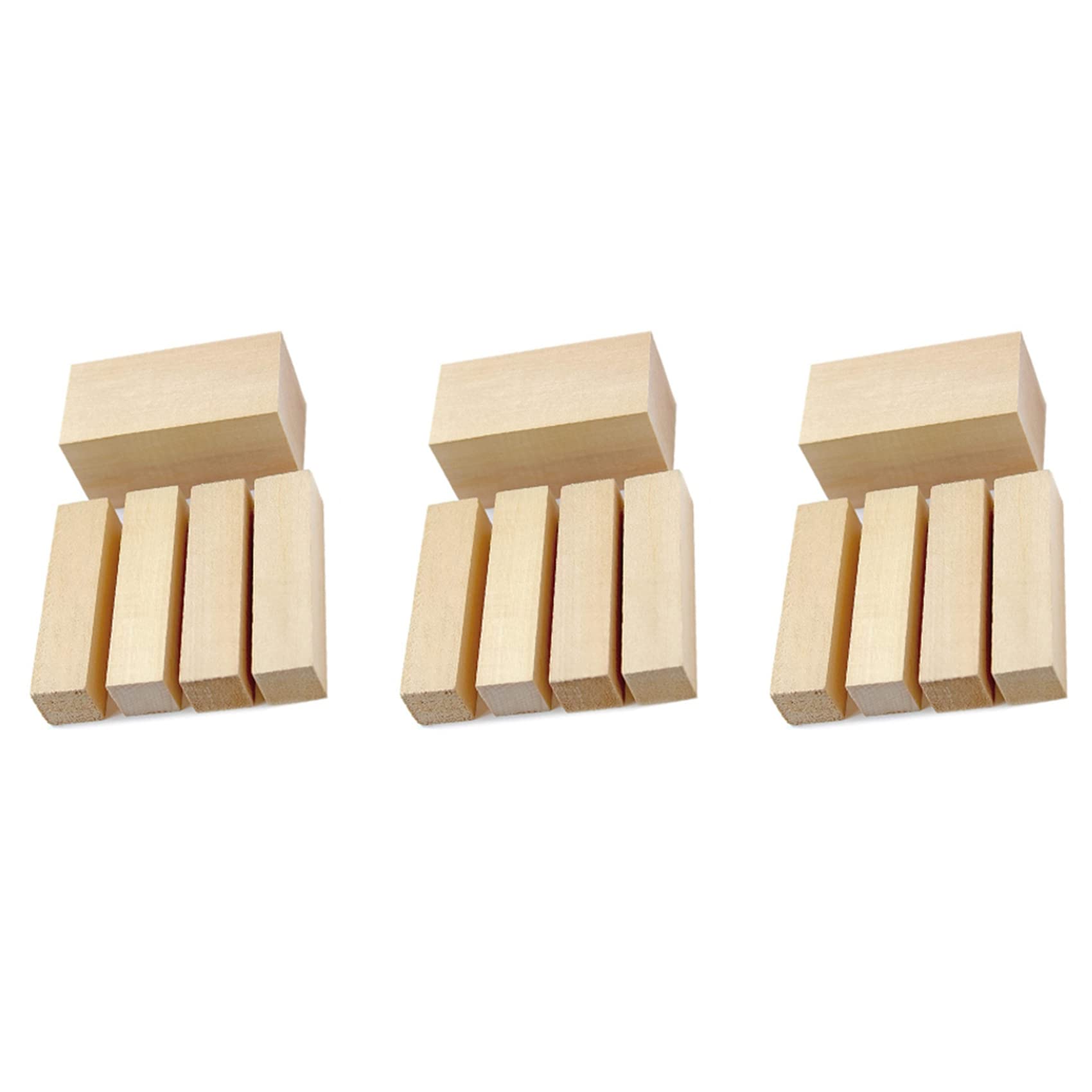 Jnchdghwa 15 Pcs Carving Wood Blocks Whittling Wood Blocks Basswood Carving Blocks Unfinished Set for Carving Beginners