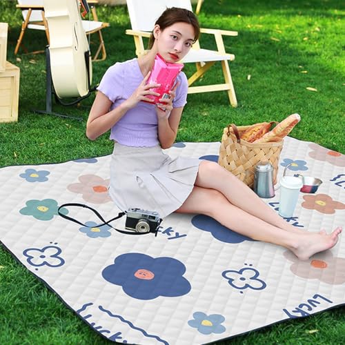 Tapis de terrasse 2x2 m imperméable grand format et couverture de pique-nique