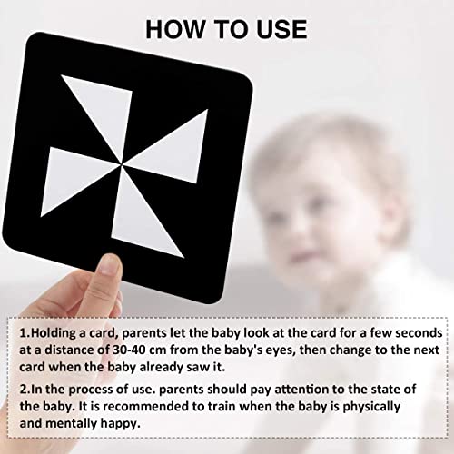Beiens High Contrast Baby Flashcards, Newborn Brain Development Toys, Visual Stimulation Learning Activity Cards, 20 Pcs 40 Pages 5.5'' X 5.5'' Educational Infants Gift #TOP6