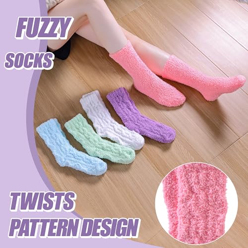 Womens Fuzzy Socks Cozy Fluffy Slipper Soft Winter Warm Home Sleeping Christmas Socks2