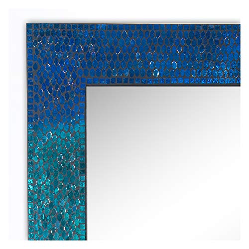 Ndd Brentwood Rectangular Mosaic Blue Fish Wall Mirror, 23 X 31 Inches, Dovem20M450 #TOP2