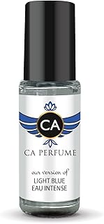 CA Perfume Impression of Light Blue Eau Intense for Men Perfume Oil Woody Aquatic Scent Long Lasting Cologne for Men Travel Size Mini Perfume Sample TSA Ready Body Oil Roll-on 0.14 Fl Oz 4ml