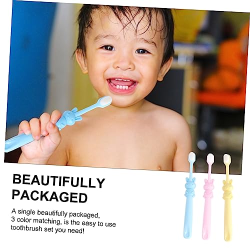 FOMIYES 9 Stk Kinderzahnbürste Mit Weichen Borsten Zahnreinigungsbürste Babys Erste Zahnbürste Cartoon- Kindern Tragbare Kinder Hand Pbt – Bild 4