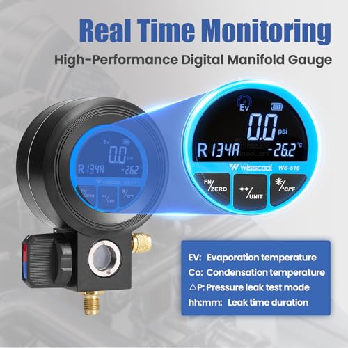 Manómetro digital para HVAC con LCD para 24 refrigerantes miniatura 4