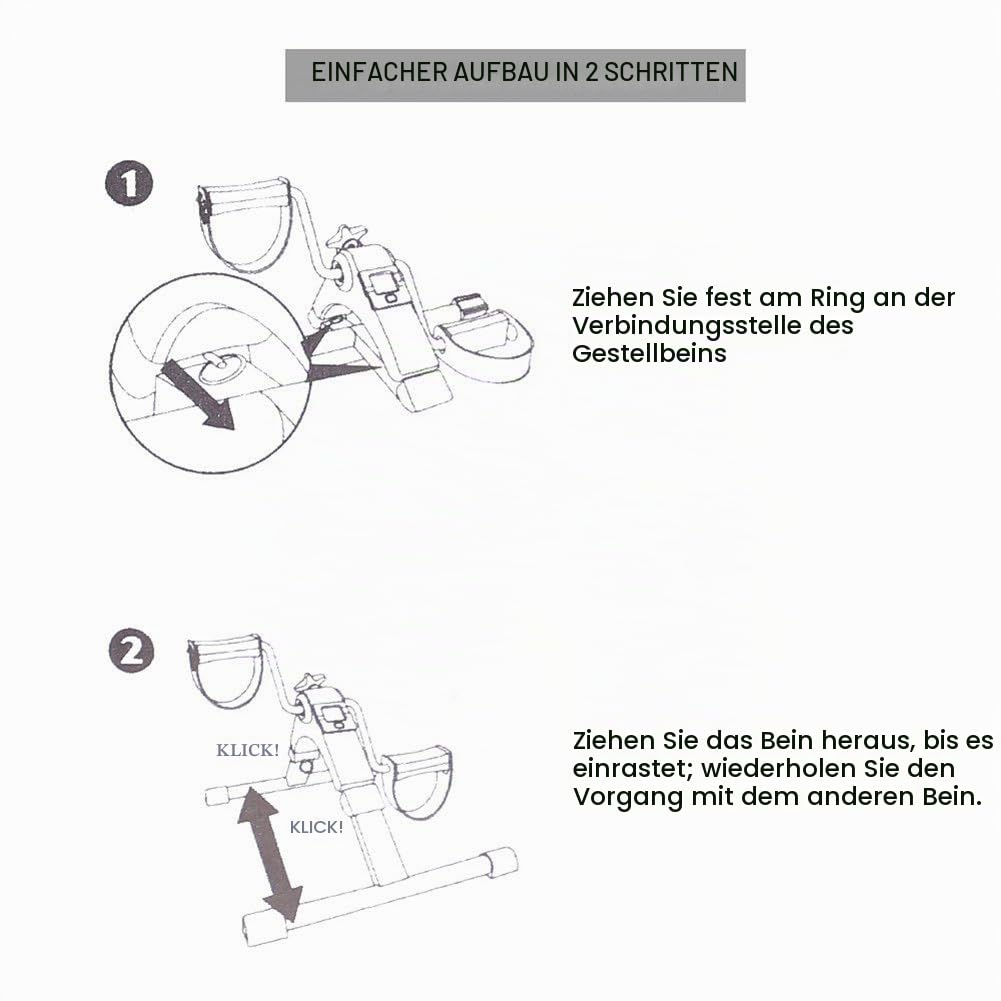 Mini-Heimtrainer Fahrrad, Fitnessgerät für Zuhause, Arm und Beintrainer Fitnesstrainer, Hometrainer Bewegungstrainer mit LCD-Monitor und Einstellbarem Widerstand
