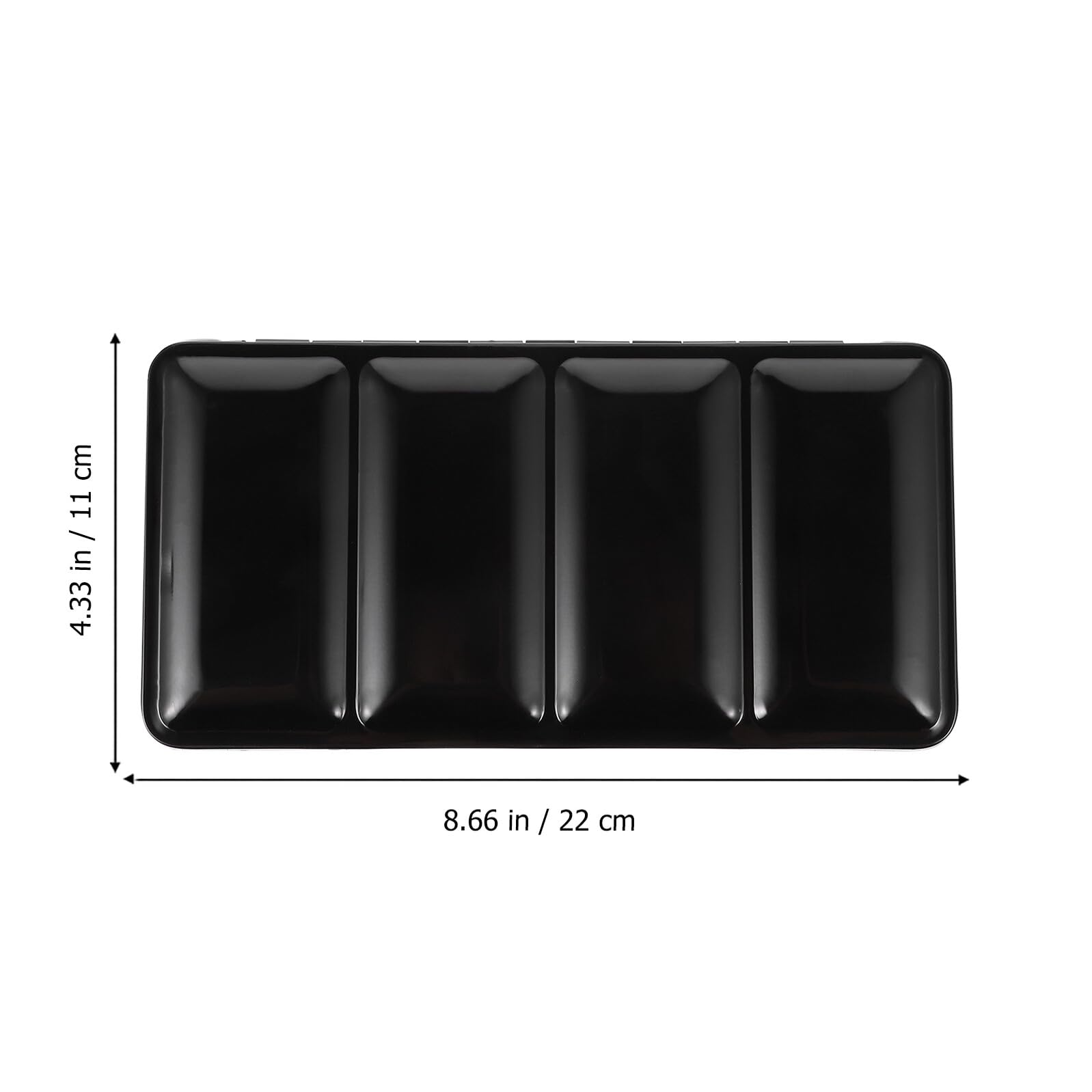 ABOOFAN Boîte Métal Vide pour Aquarelle Capacité Importante Compartiments Rangement Compact et Portable pour Peinture Étui Robuste Métal Noir pour Artistes