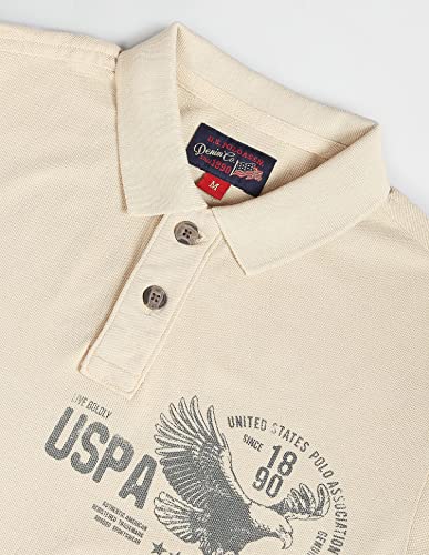 Image of U.S. Polo ASSN. Striped Slim Fit Polo T Shirts for Men - 100% Cotton, Half Sleeves Mens Tshirt