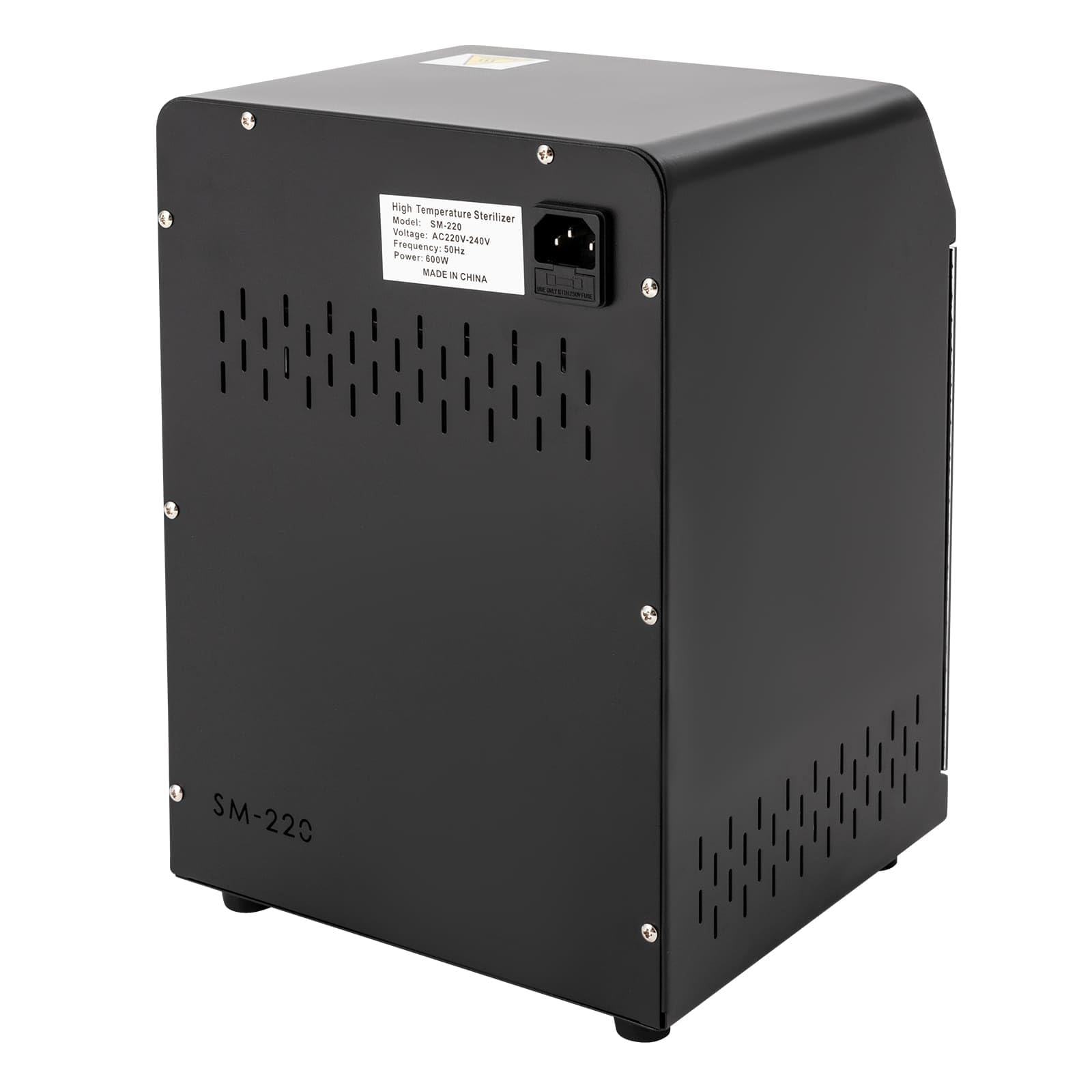 Esterilizador de Alta Temperatura 220 °C Máximo, 8L, con temporizador 0 a 60 min, para cubiertos de acero inoxidable, herramientas de manicura, equipo de peluquería, negro