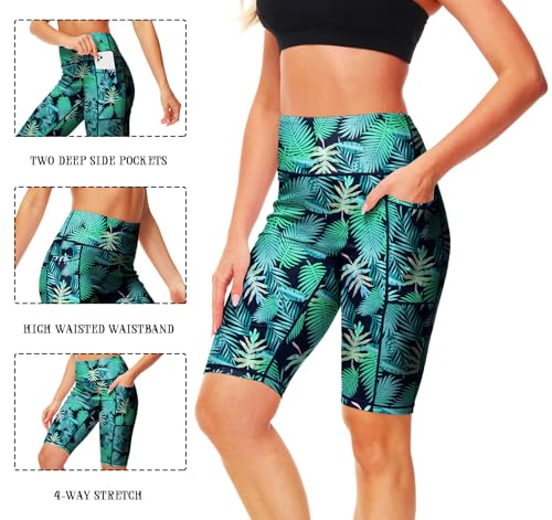 Image of AOBUTE Womens 9 inch /10 inch /11 inch Long Swim Board Shorts High Waisted UPF 50+ Biker Shorts with Pockets