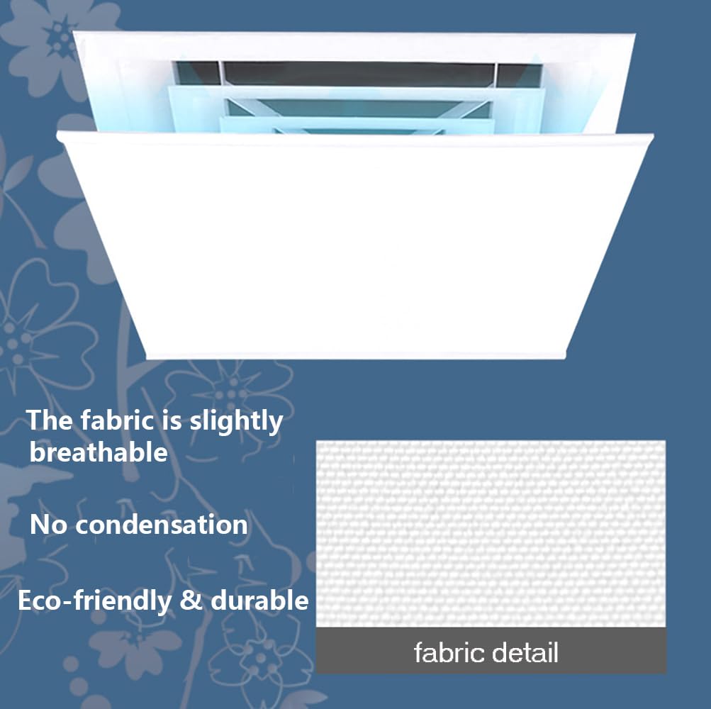 Deflettore del Condizionatore D'Aria per Soffitto Centrale Aria Condizionata Impedire All'Aria di Soffiare Direttamente Verso Le Persone,Angolo di Soffiaggio Regolabile Facile da Installare (45×45cm)