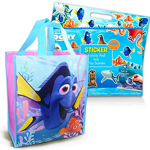 Walt Disney Studio Finding Dory Playset Bundle Finding Dory Activity Set - 2 PC Finding Dory Play Pack Includes Finding Dory Tote Bag and 1000 Dory Stickers