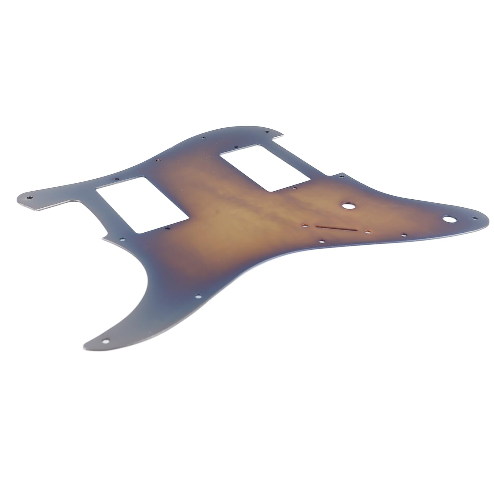 Elektrisches Schlagbrett aus Aluminiumlegierung für 2 Humbucker-Gitarren, kratzfestes, vorgebohrtes Pickguard mit vorgebohrten Löchern, Anti-Kratz-Platte im Strat‑Stil (Bronze)