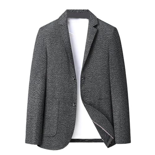 Men Plus Size Suit Jacket Spring Autumn Business Casual Loose Handsome Daily Lapel Single Breasted Coat