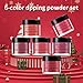 Honey Joy 6 BOX/SET Wine Red Dip Powder Glitter Dark Barn Red Fine Dipping Powder Colors No Need Lamp Cure,Like Gel Polish Effect,Even & Smooth Finishing (DP-L-6pcs-10g/box)
