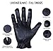 WASPRO Genuine Leather Gloves, Pure leather fashion gloves, Lambskin leather gloves, motorcycle gloves (Medium, Black)