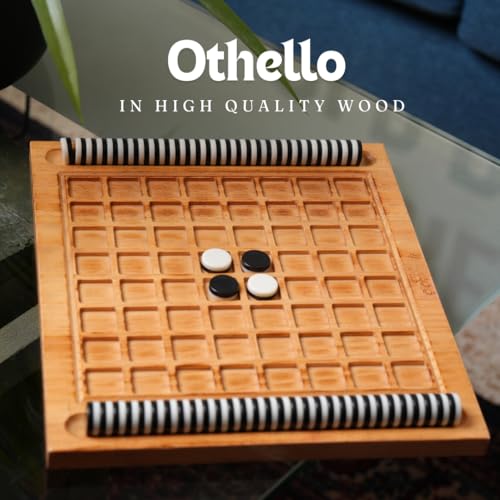 Othello juego de mesa clásico de madera 11.2 pulgadas miniatura 5