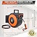 Retractable Garden Hose Reel - 1/2 in x 100 ft Outdoor Hose Reel Heavy Duty Wall Mounted, Any Length Lock Automatic Water Hose, Slow Return, 180° Swivel Bracket, Resistant Shell, 10 Pattern Nozzle