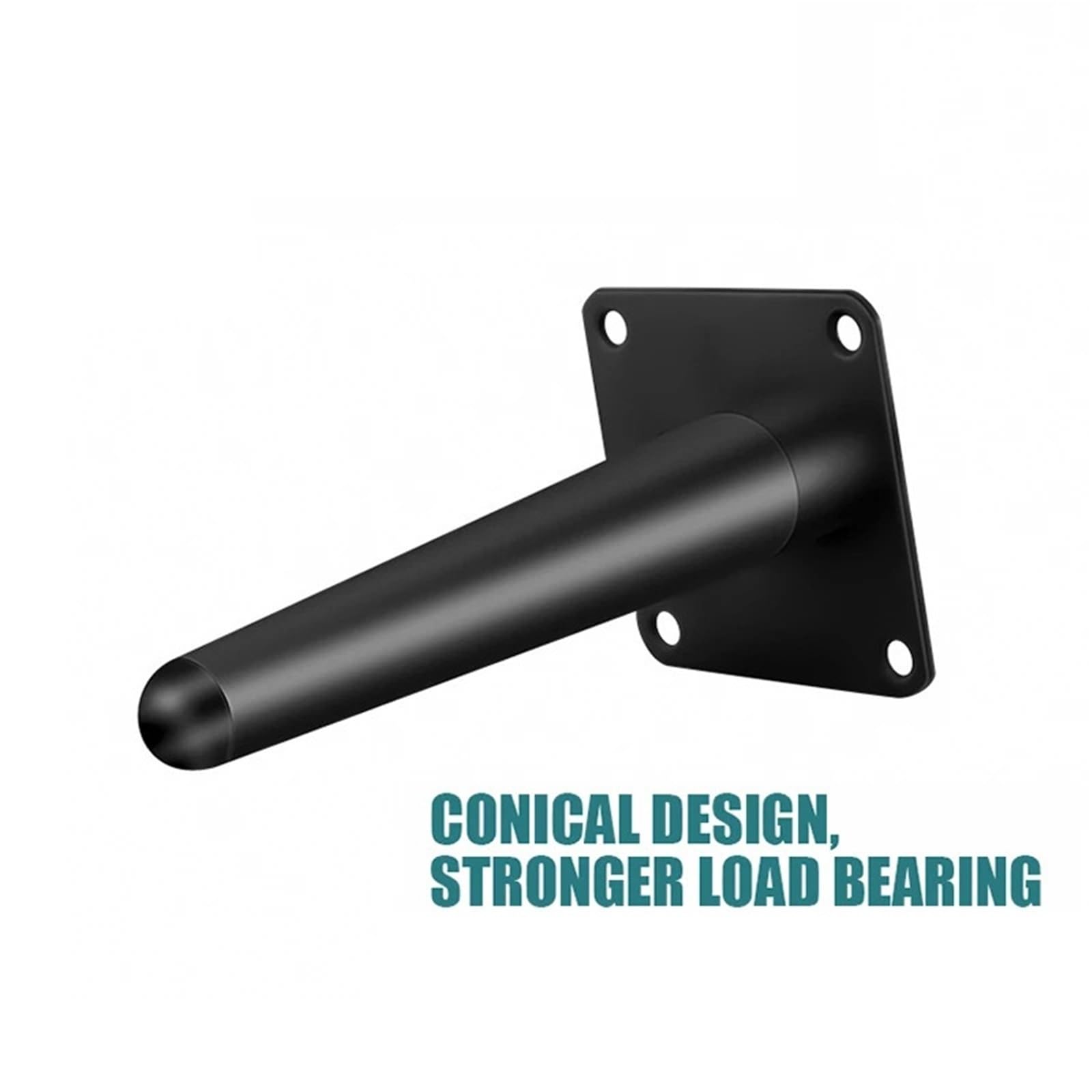 4 Uds Patas de Muebles Mesa Acero Laminado en frío reemplazo sofá Cama herrajes for Resistentes para Muebles(Black Slant 30cm)