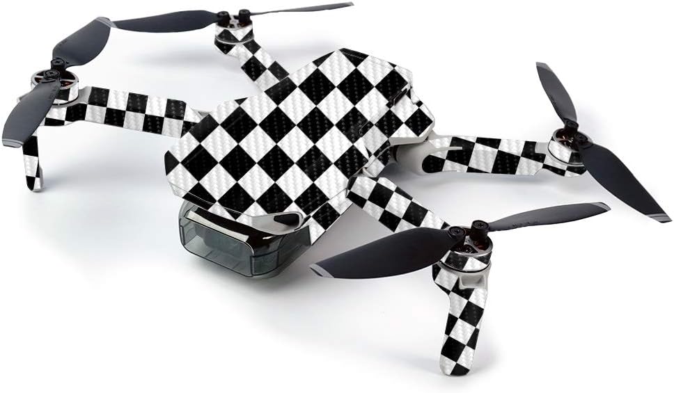 MightySkins Carbon Fiber Skin for DJI Mavic Mini Portable Drone Quadcopter Carbon Fiber Skin - Check | Protective, Durable Textured Carbon Fiber Finish | Easy to Apply, Remove | Made in The USA