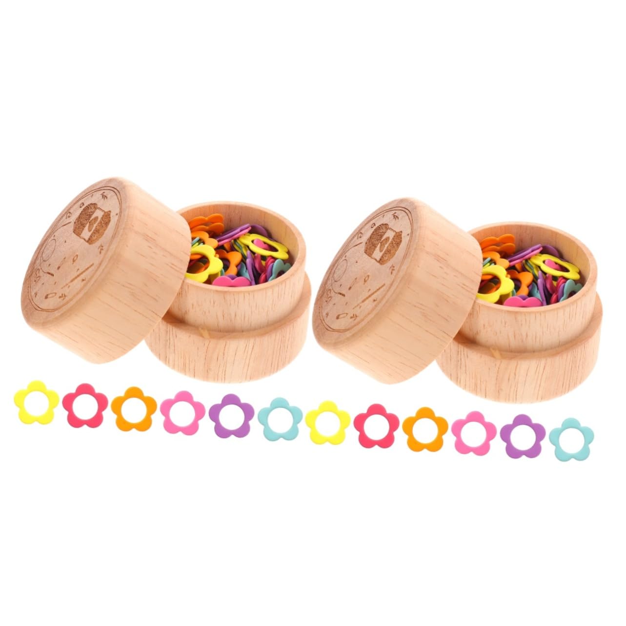 Lurrose 2 Set Set di Fibbie Marcatore Anello Artigianale Fai da Te a Maglia Strumenti Ausiliari per Maglieria Clip Segnapunti all'Uncinetto Difficile Sede Dell'ago Ondeggiare Lega di Zinco