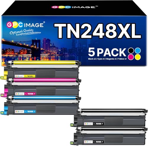5er-Pack TN248XL Kompatibel für Brother TN-248 XL MFC-L3760CDW Toner Brother MFC-L3740CDW Toner MFC-L3740CDWE DCP-L3560CDW TN 248 DCP-L3520CDWE MFC-L8390CDW HL-L3240CDW HL-L3220CWE