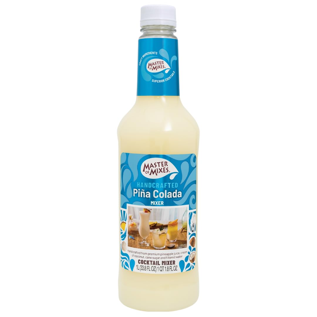 Master of Mixes Cocktail Mixers | Pina Colada | 1 Litre | Cocktails in seconds | Just add Alcohol | Makes 10 cocktails per bottle | Drinks Mix | Slushie Mix