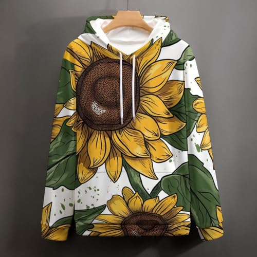Sweatshirt Feuille de Tournesol Idéal pour Vos Sorties Décontractées