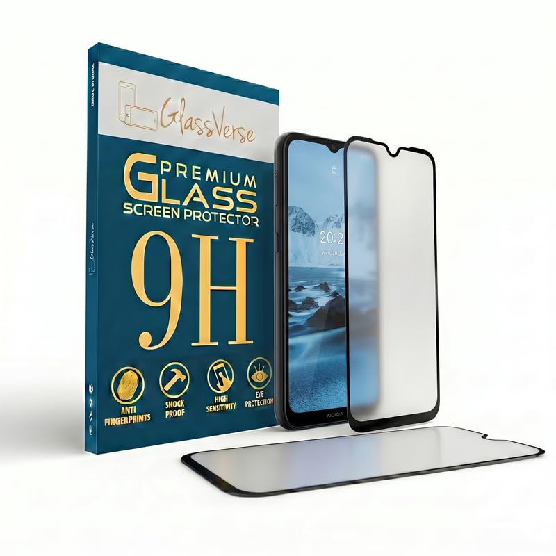 Image of GlassVerse D+ Matte Tempered Glass With 18H Hardness For Nokia C20 (PACK OF 1) with Free Installation Kit Full screen Coverage - 6.5 inch