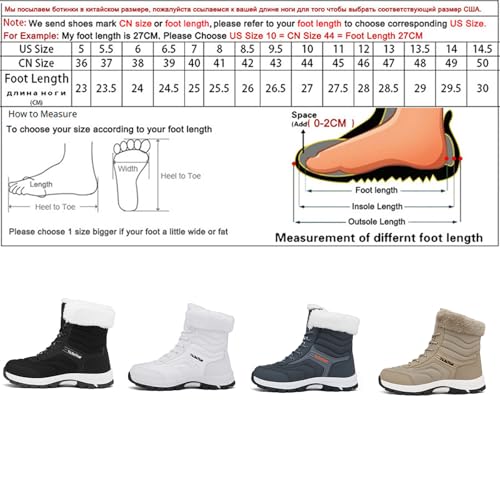 Men's Pu Waterproof Fur Lined Snow Boots Winter Warm Lace-Up Non-Slip Outdoor Warm Boots Suitable for Work Walking Hiking2