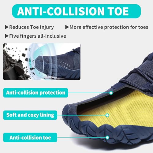 Image of Barefoot Shoes Women Men Minimalist Zero Drop Wide Toe Box Water Shoes Hiking Barefoot Footwear Unisex Sneakers for Workout Cross-Trainer Walking Running Camping Beach Weightlifting Grounding Sport
