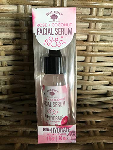 Set BOLERO Rose + Coconut, Whipped Facial Cream, Eye Cream, Facial Serum & Paper Facial Mask/Hydrate all skin types.