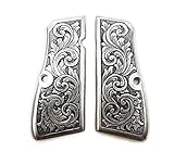 Sri Lanna Aluminum Hand Engraved Browning Hi Power 9mm Gun Grips Flower #02