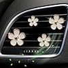 8 Pcs Daisy Flower Air Freshener Car Clips Cute Car Diffuser Vent Clips Home Air Conditioning Vent Clips Small Clip on Air Freshener Outlet Clip Car Accessories Interior Charms White and Blue #1