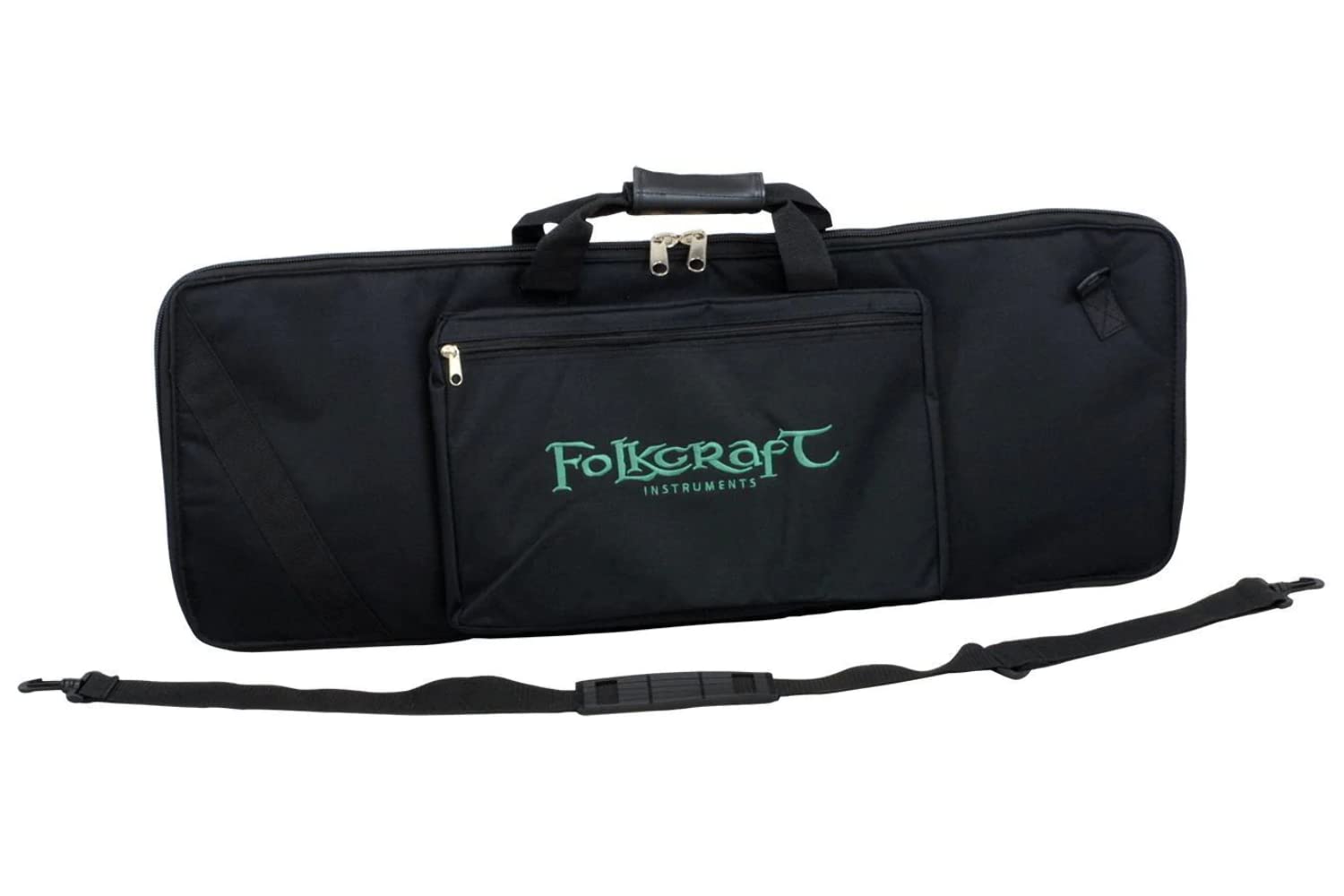 Bowed Psaltery Carrying Case, Black Nylon, Embroidered With Folkcraft(r) Logo