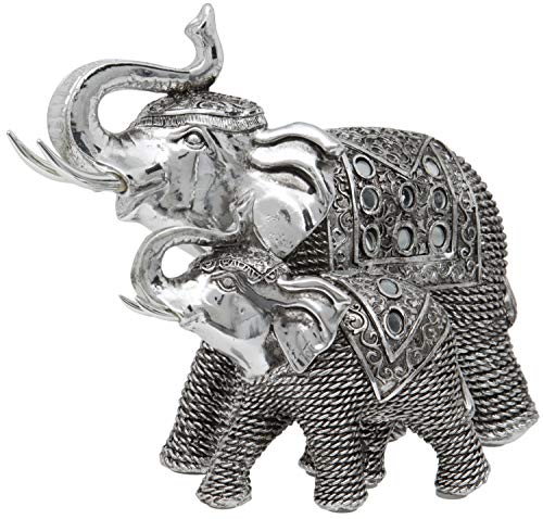 Maturi - Elefante e Vitello in argento con tronchi...