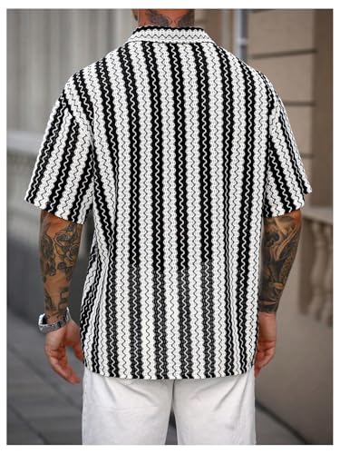 Chemise à manches courtes pour homme Floerns à imprimé géométrique