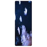 Jelly Fish Floating Yoga Mat Folding Travel Fitness & Exercise Mat with Carrying Bag Non-Slip Lightweight Travel Yoga Mat for Women Pilates 72"L × 26&period;8” W × 2 Mm Thick