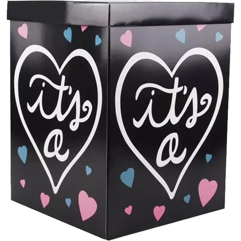 Gender Reveal Balloon Box Paper Surprise Box Large Gift Box Baby Shower Favor Box for Party Supplies