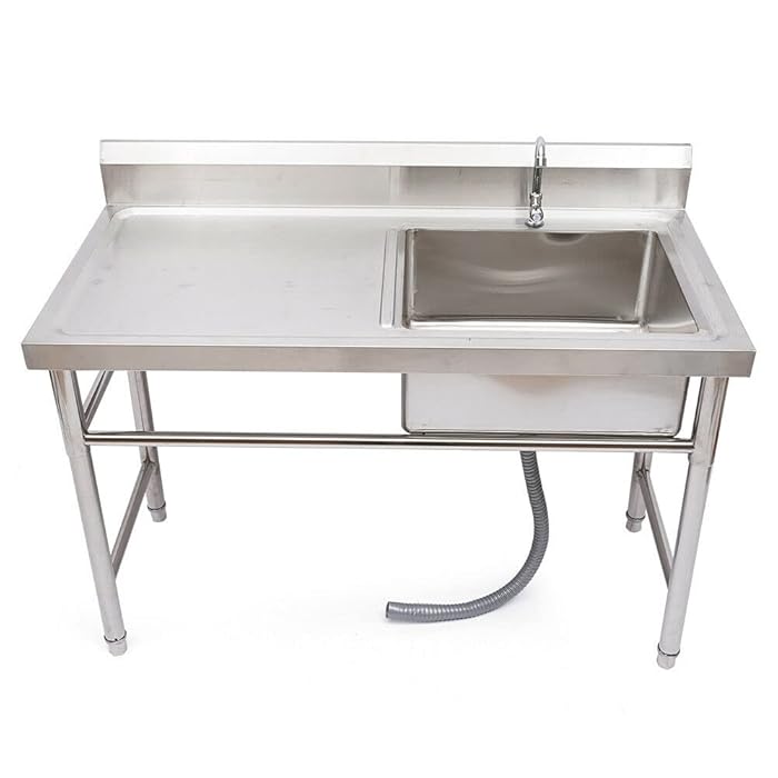 Buy 304 Stainless Steel Utility Sink, 1 Compartment Kitchen Sink w
