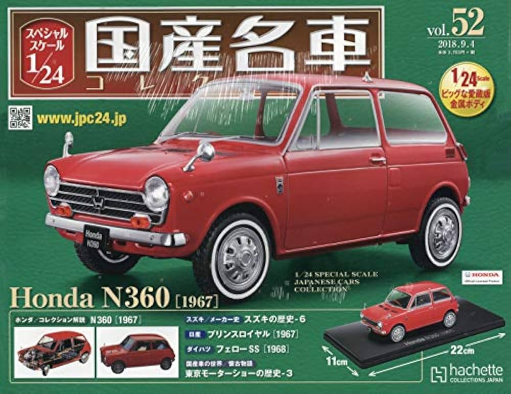 国産名車 1/24 ホンダ N360 カスタム ジオラマ ケース 旧車 ミニカー 国産名車 1/24 ホンダ N360 カスタム ジオラマ ケース 旧車 ミニカー