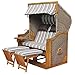 Produktbild deVries Strandkorb TRENDY PURE Greenline 170XL PE walnut Dessin 628