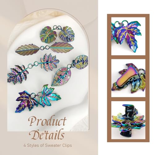 Image of CLINTT Exquisite Retro Sweater Twirl Clips, Cape Cloak Fasteners for Dresses, Stylish Cardigan Clips