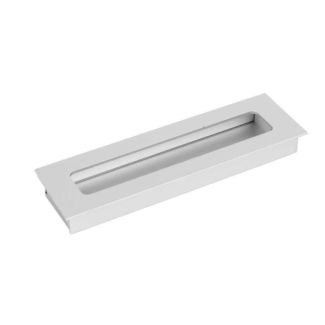 Poignée encastrée 128mm en aluminium argent pour porte et tiroir