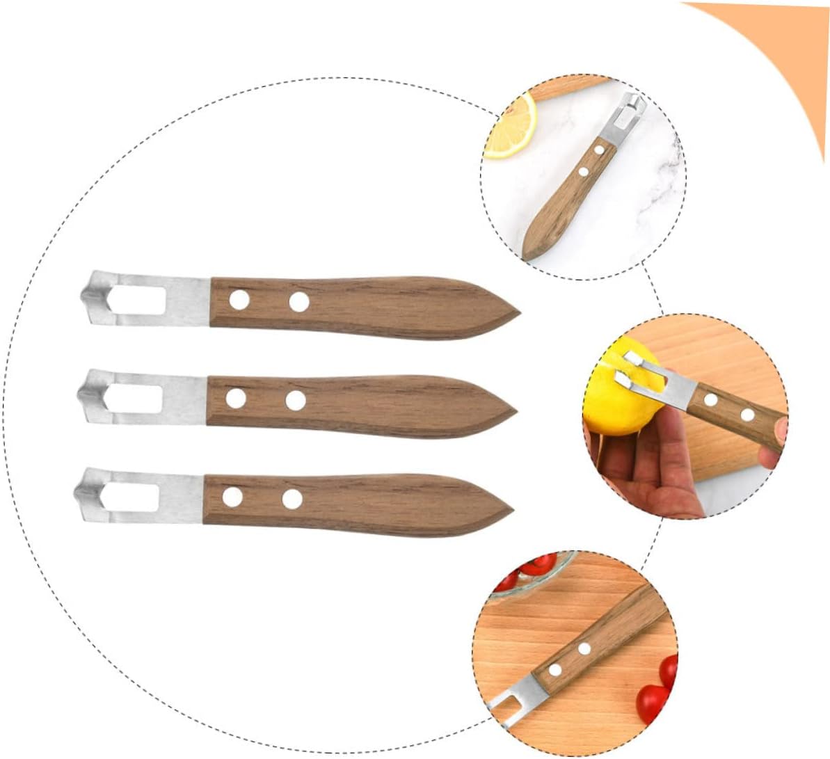 3pcs Stainless Steel Graters with Non Slip Handle for Fruit Spices