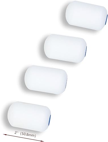 Miniatura 8 de Mister Rui Rodillo de pintura de espuma, mini rodillo de pintura de 2 pulgadas, repuestos de rodillo de pintura de esponja, paquete de 20, pequeños