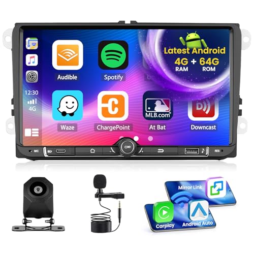 Inefala 4+64G Radio pour VW Golf Skoda Polo Passat Tiguan Touran, 9'' Android 15 Ecran avec sans Fil Carplay/Android Auto Lien Miroir GPS Radio FM/RDS DSP WiFi...
