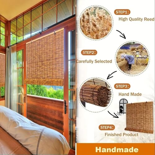 Store enrouleur extérieur bambou naturel résistant pour balcon 90 x 150 - 4