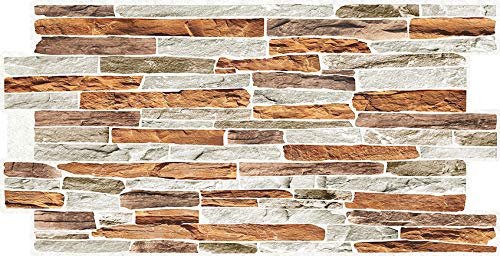 3D Wall Panels Stone Brick Slate Effect Decorative PVC Plastic Cladding (Gibraltar)