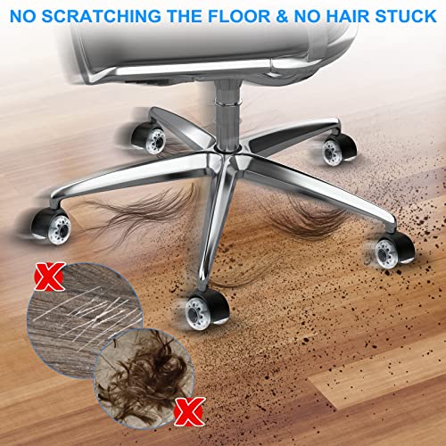 Office Chair Wheels Replacement-Heavy Duty Rubber Wheels For Office Chair(2200Lbs)-2''Universal Size Office Chair Casters,Smooth & Safe Rolling For All Floors Including Hardwood And Carpet(Set Of 5) #TOP3